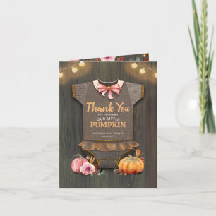 Baby Shower Rustic Fall Pumpkin Thank You