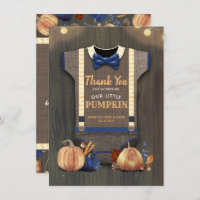 Baby Shower Rustic Fall Pumpkins Cute Thank You