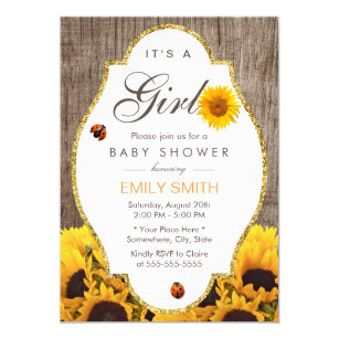 sunflower baby shower invitations zazzle