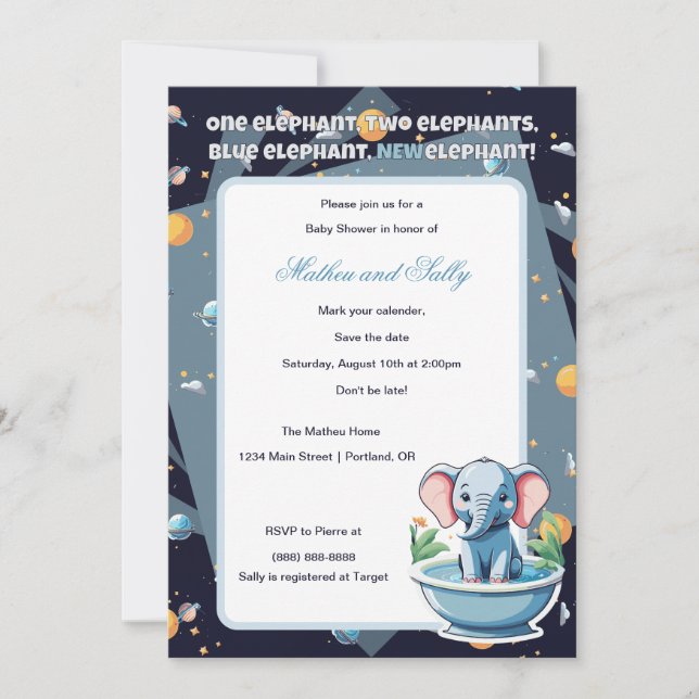 baby Shower  Save The Date (Front)