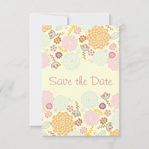 Baby Shower Save The Date Fancy Modern Floral Invitation