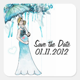 Baby Shower Save the Date Stickers