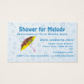 Baby Shower Save the Date Umbrella (Back)