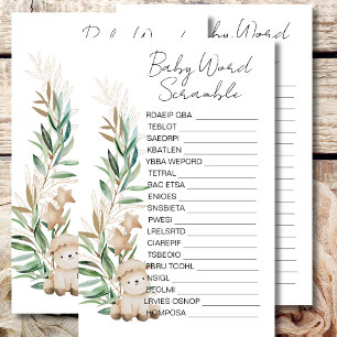 Baby Shower Scramble Sweet Little Lamb Greenery