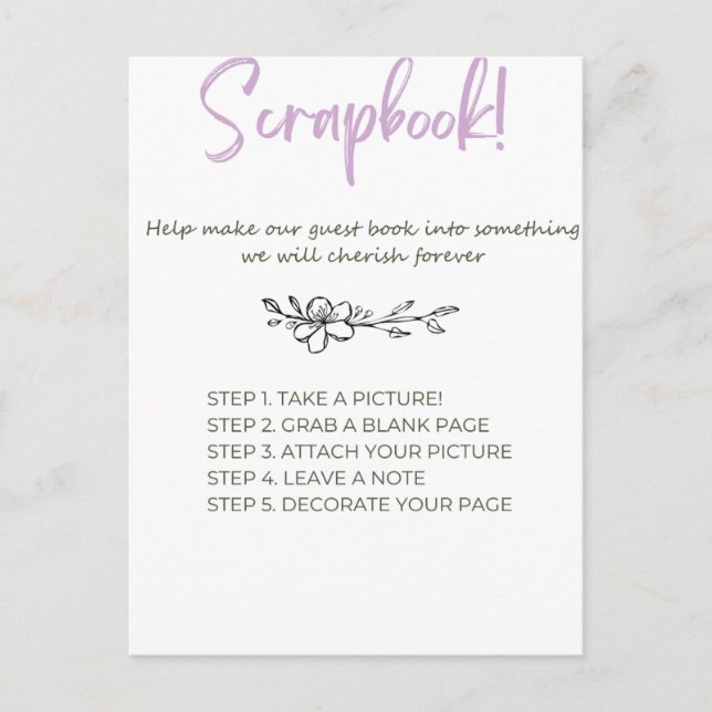 Baby Shower Scrap Book  Postcard (Front)