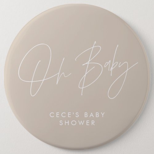 Baby shower script modern minimal cerise pink button