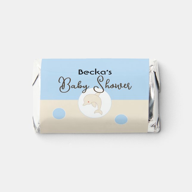 Baby Shower Sea Mobile Chocolate Candy Mini Hershey's Miniatures (Front)