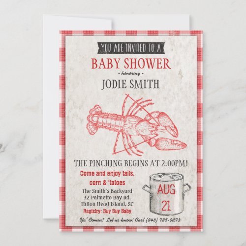 Baby Shower Seafood Boil Invitation