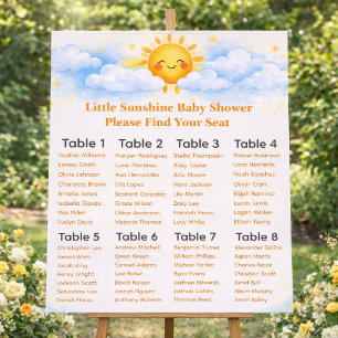 Baby Shower Seating Chart Find Your Seat Foam Board