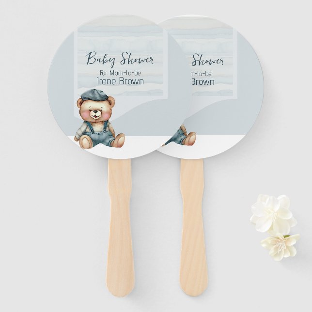 Baby Shower Set of Fans (Front and Back)