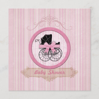 Baby Shower Shabby Chic Pink Invitation