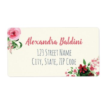 Baby Shower Shipping Labels Floral Pink by NellysPrint at Zazzle