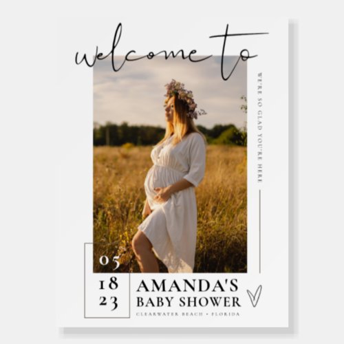 Baby Shower Sign Photo Welcome Sign Foam Board