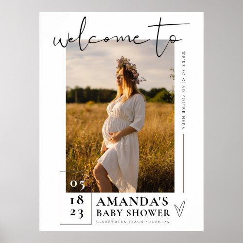 Baby Shower Sign Photo Welcome Sign Poster