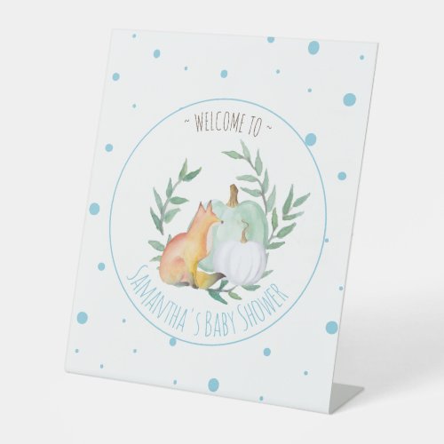 Baby Shower Signs Fall Pumpkin Fox