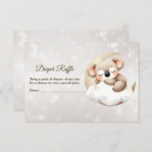 Baby Shower Sleeping Baby Animal Diaper Raffle Enclosure Card