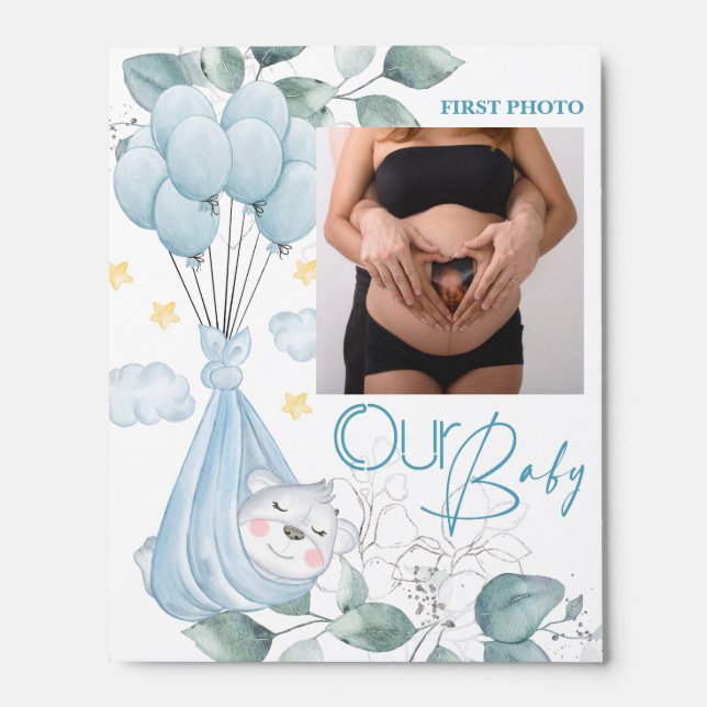Baby Shower. Sleeping Baby Bear Picture Ledge (Photo)