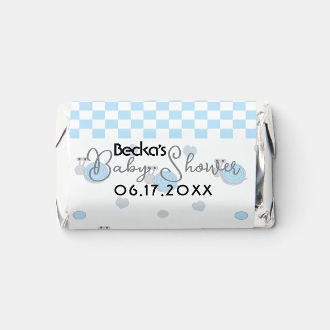 Baby Shower Snips & Snails Chocolate Candy Mini Hershey's Miniatures (Front)