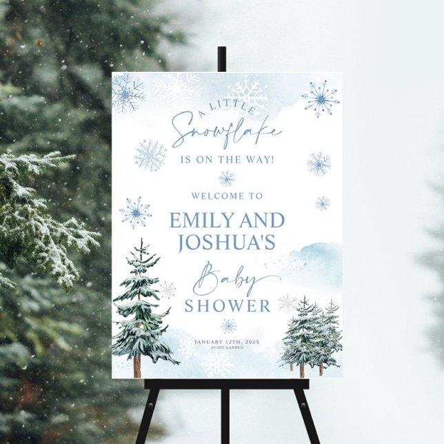 Baby Shower Snowflake Welcome sign (Creator Uploaded)