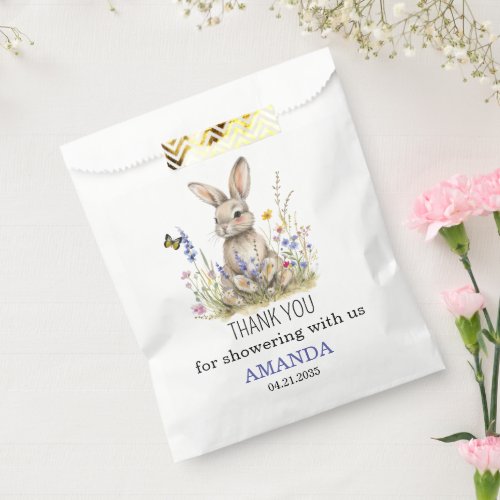 Baby Shower Some bunny wildflowers Favor Bag