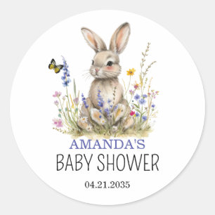 Baby Shower Some bunny wildflowers sticker