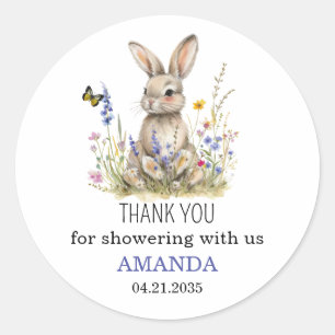 Baby Shower Some bunny wildflowers sticker