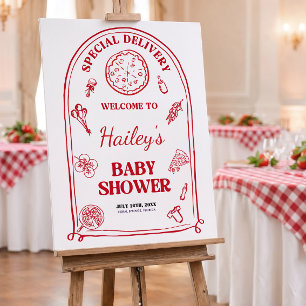 Baby Shower Special Delivery Welcome Sign 