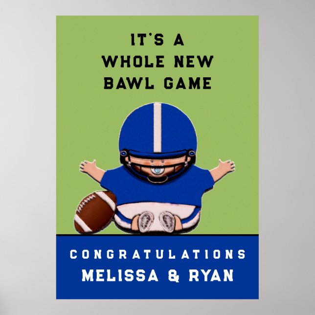 Baby Shower Sports Theme Poster (Front)