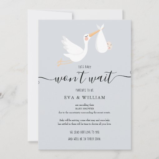 Baby Shower, Sprinkle Cancellation Card Zazzle