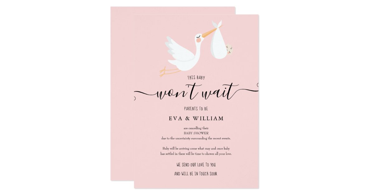 Baby Shower, Sprinkle Cancellation Card