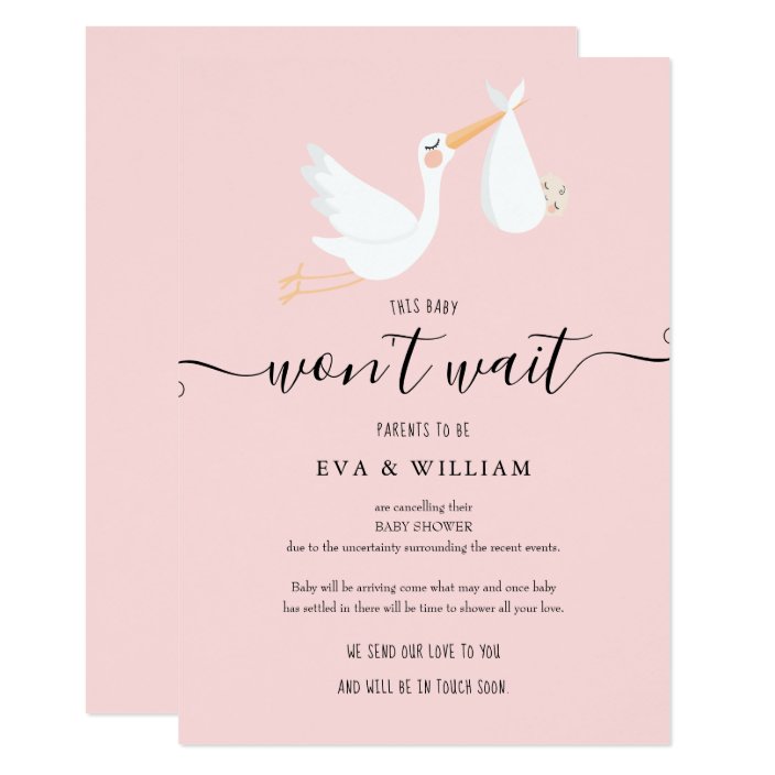 Baby Shower, Sprinkle Cancellation Card