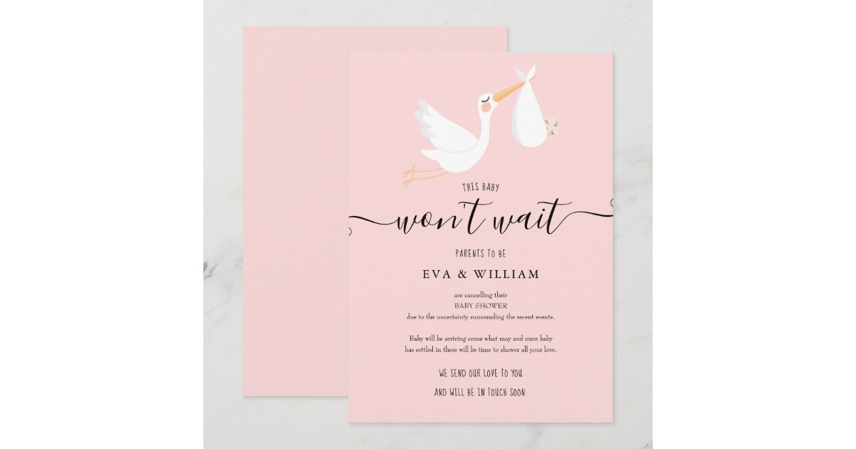 Baby Shower, Sprinkle Cancellation Card Zazzle