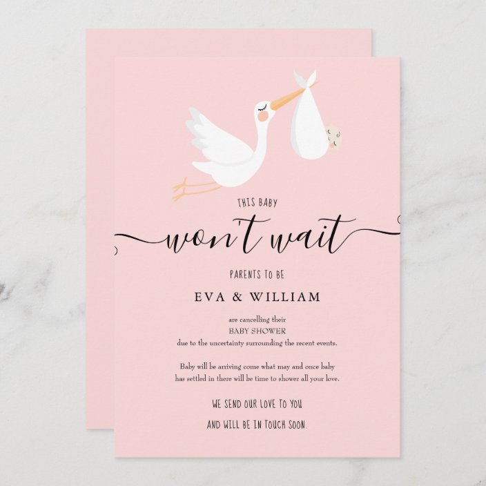 Baby Shower, Sprinkle Cancellation Card