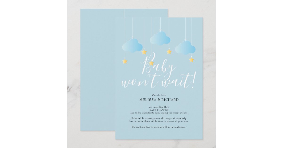 Baby Shower, Sprinkle Cancellation Card Zazzle