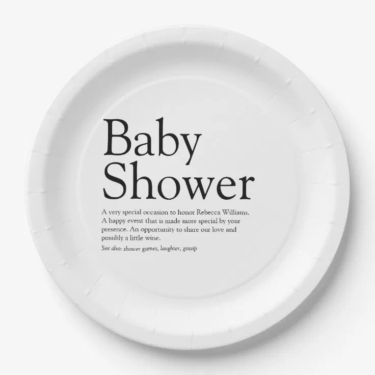 Baby Shower / Sprinkle Definition Gender Neutral Paper Plates Zazzle