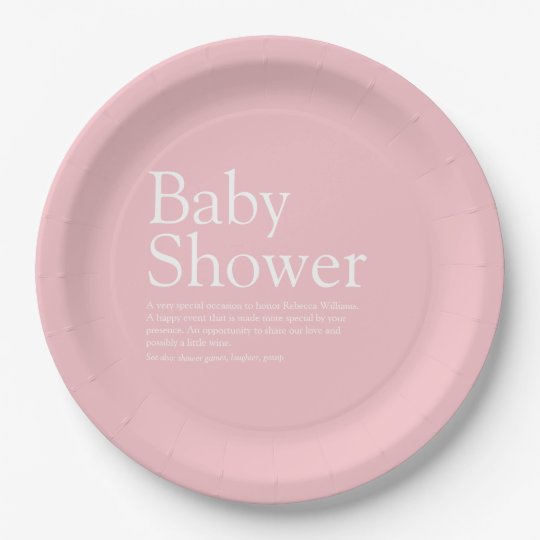 Baby Shower / Sprinkle Definition Paper Plate