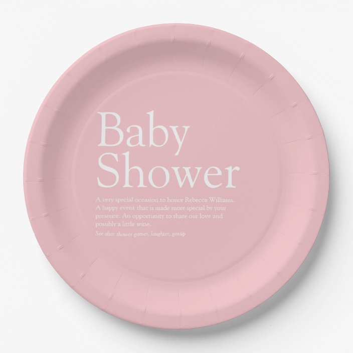Baby Shower / Sprinkle Definition Paper Plate