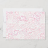 Baby Shower Sprinkle Pink Floral Photo Invitation (Back)