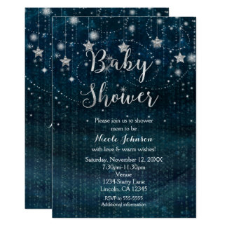 Starry Night Baby Shower Invitations 3