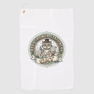 Baby Shower Stationery Cat Baby Shower Stationery Golf Towel