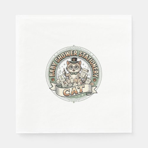 Baby Shower Stationery Cat Baby Shower Stationery Napkins