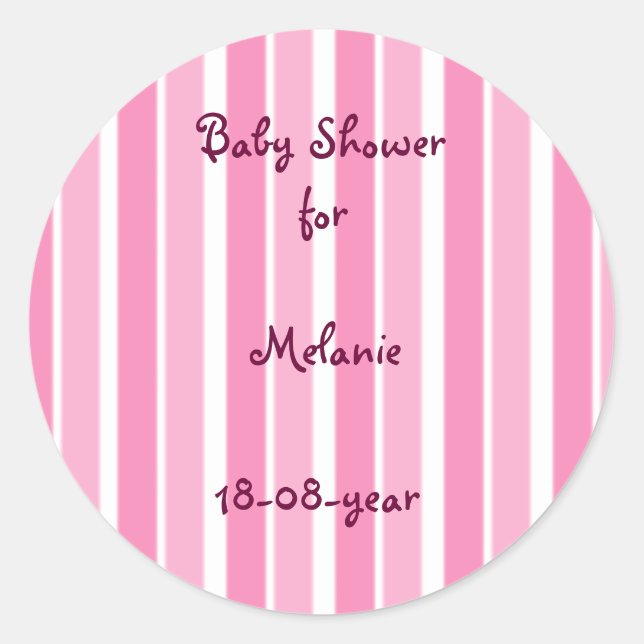 Baby Shower sticker (Front)