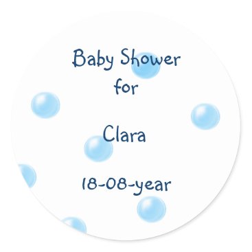 Baby Shower sticker bubbles