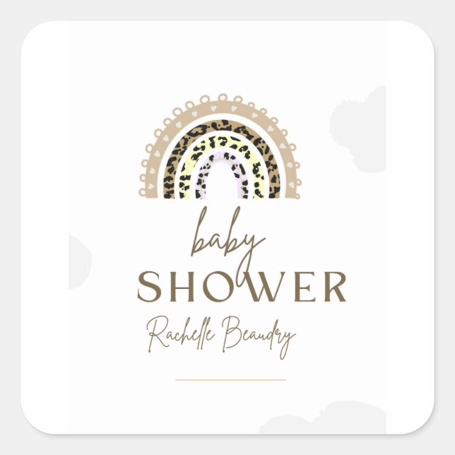 Baby Shower Sticker | Cute Baby Theme Sticker (Front)