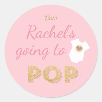 Baby Shower Sticker | Going To Pop by SimplySweetParties at Zazzle