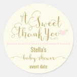 Baby Shower Sticker | Sweet Thank You at Zazzle
