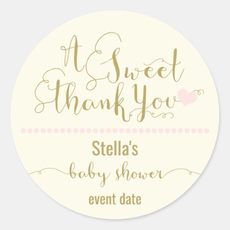 Baby Shower Sticker | Sweet Thank You