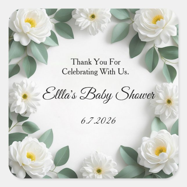 Baby Shower Stickers  (Front)