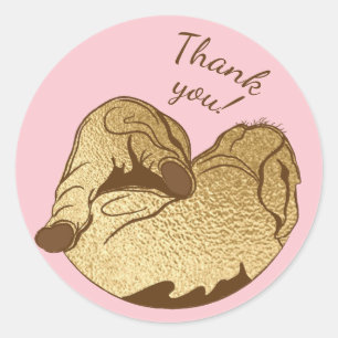 Baby Shower Stickers Baby and Mommy Elephant Pink