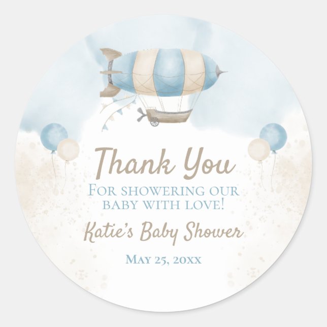 Baby Shower Stickers Party Favors Supplies (Front)